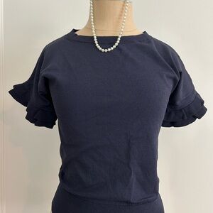 Ann Taylor Ruffle Sleeve Top, XS, tag removed, worn once